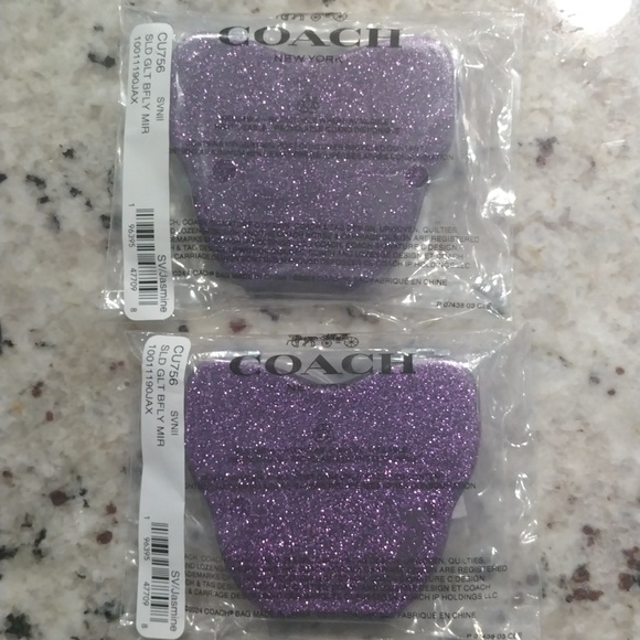 🆕COACH💜Glitter Butterfly🦋Compact Mirror - Picture 3 of 4